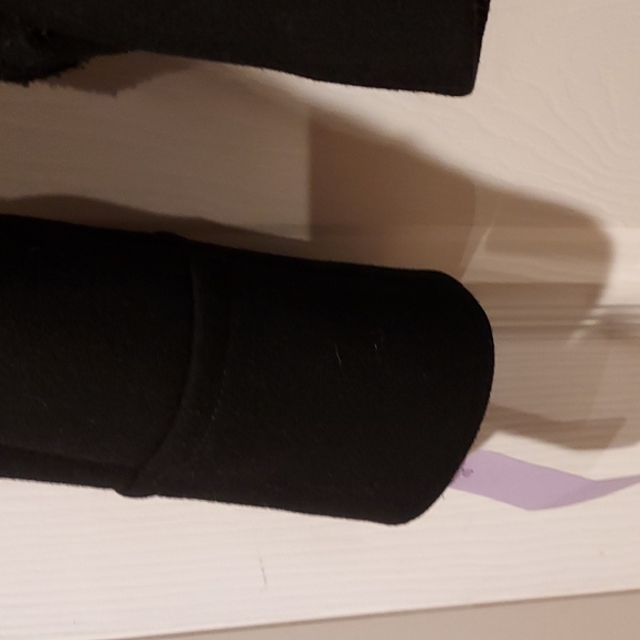 Women's Size 0 Trina Turk Fine Lambswool Blend Double Breasted Pea Coat Black - Picture 6 of 15